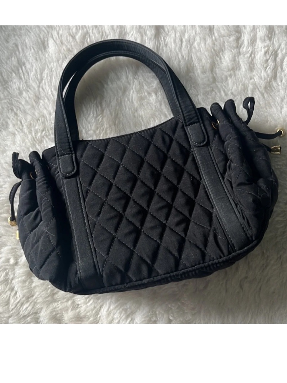 Vera Bradley black diamond quilted mini satchel - Picture 9 of 14